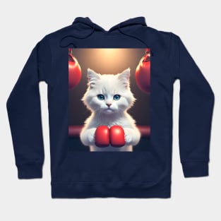 Boxing cat - Modern digital art Hoodie